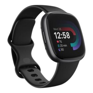 Fitbit Versa Grafit Smartwatch med Sort Bånd
