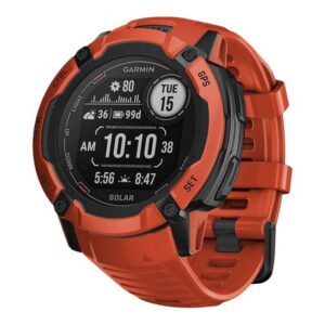 Garmin Instinct Solar Smartwatch med Rød Rem - Robust og Aktivt
