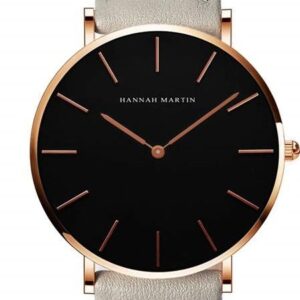 Elegant Dameur med Grå Læderrem fra WatchZoo