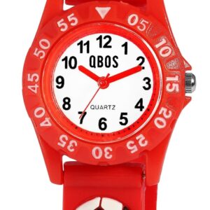 Børneur Med Fodboldmotiv Rød 4068532022071