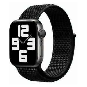 Lippa Apple Watch Nylonrem - Kul Sort 5713661009583